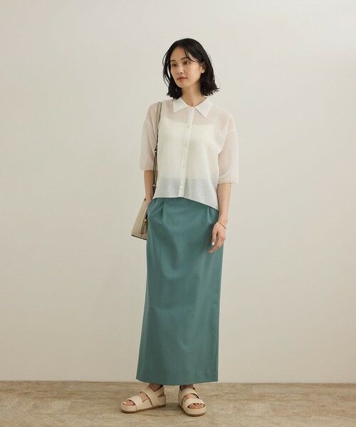 ROPE' / ロペ シャツ・ブラウス | 【洗える】シアークロップドポロニット | 詳細15