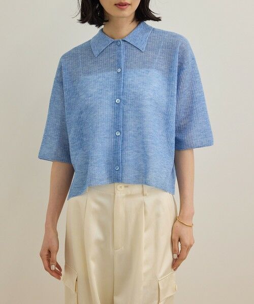 ROPE' / ロペ シャツ・ブラウス | 【洗える】シアークロップドポロニット | 詳細18