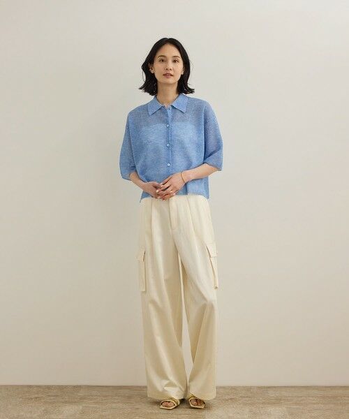 ROPE' / ロペ シャツ・ブラウス | 【洗える】シアークロップドポロニット | 詳細4