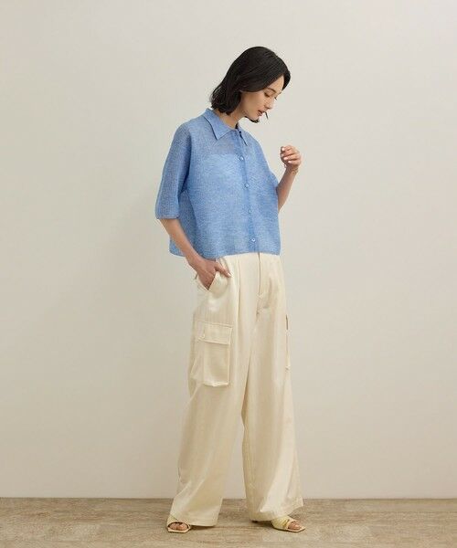 ROPE' / ロペ シャツ・ブラウス | 【洗える】シアークロップドポロニット | 詳細5
