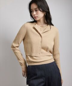 ROPE' / ロペ カーディガン・ボレロ | ミニケーブルセパレートカーディガン（アンサンブル）/ イージーケア