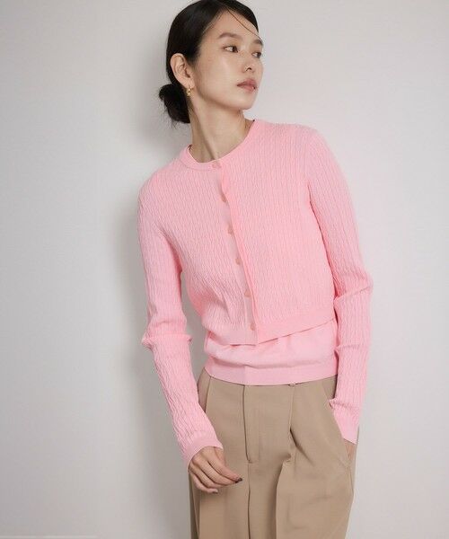 ROPE' / ロペ カーディガン・ボレロ | ミニケーブルセパレートカーディガン（アンサンブル）/ イージーケア | 詳細1