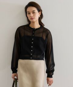 ROPE' / ロペ カーディガン・ボレロ | 【洗える】LEVITAクルーネックシアーカーディガン