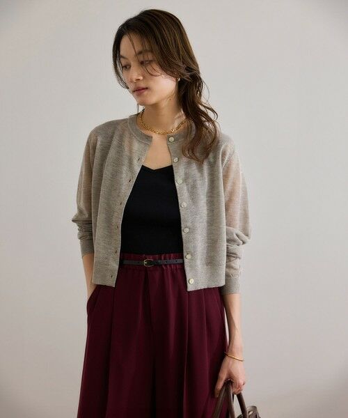 ROPE' / ロペ カーディガン・ボレロ | 【洗える】LEVITAクルーネックシアーカーディガン | 詳細1