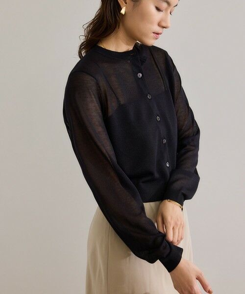 ROPE' / ロペ カーディガン・ボレロ | 【洗える】LEVITAクルーネックシアーカーディガン | 詳細11