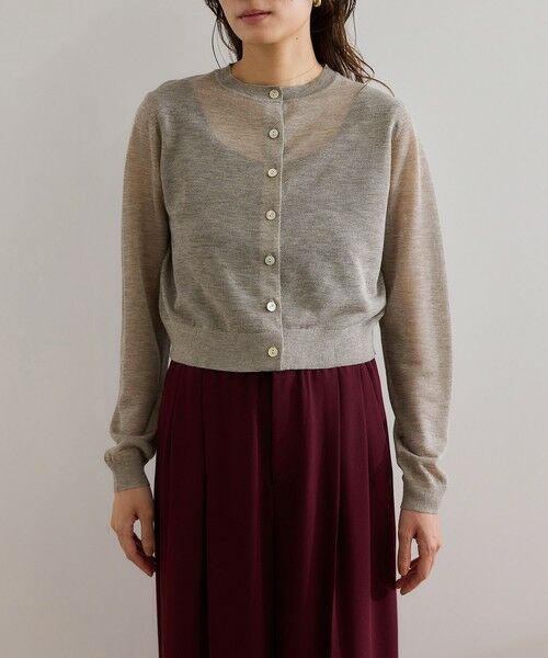 ROPE' / ロペ カーディガン・ボレロ | 【洗える】LEVITAクルーネックシアーカーディガン | 詳細2