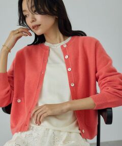 【一部WEB限定】ウールカシミヤ ブレンドニットカーディガン/イージーケア