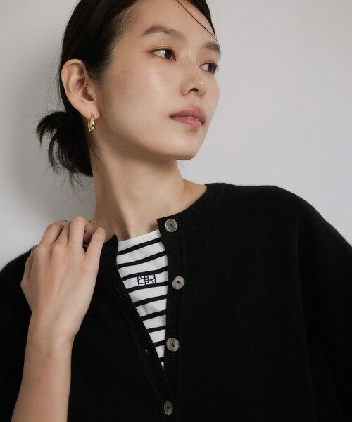 ROPE'/ロペ 【一部WEB限定】ウールカシミヤ ブレンドカーディガン/イージーケア ブラック(01) F ROPE'/ロペ 【一部WEB限定】ウールカシミヤ ブレンドカーディガン/イージーケア ブラック(01) F