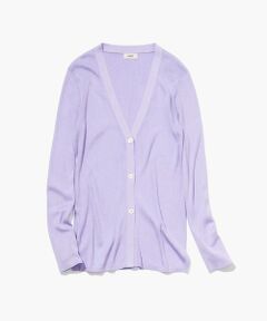 ROPE' / ロペ カーディガン・ボレロ | 【洗える】シルク100％Vネックリブロングカーデガン/スキンニット