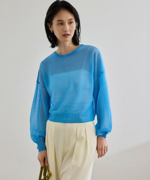 ROPE' / ロペ ニット・セーター | 【WEB・一部店舗限定】前後2WAYシアーニットカーディガン/洗える | 詳細16