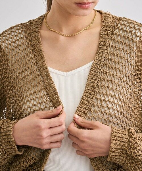 ROPE' / ロペ カーディガン・ボレロ | 【洗える】テープヤーンメッシュニットボレロ | 詳細10