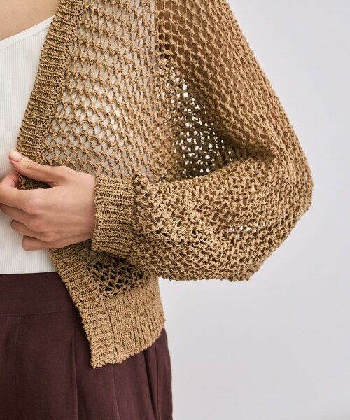 ROPE' / ロペ カーディガン・ボレロ | 【洗える】テープヤーンメッシュニットボレロ | 詳細12