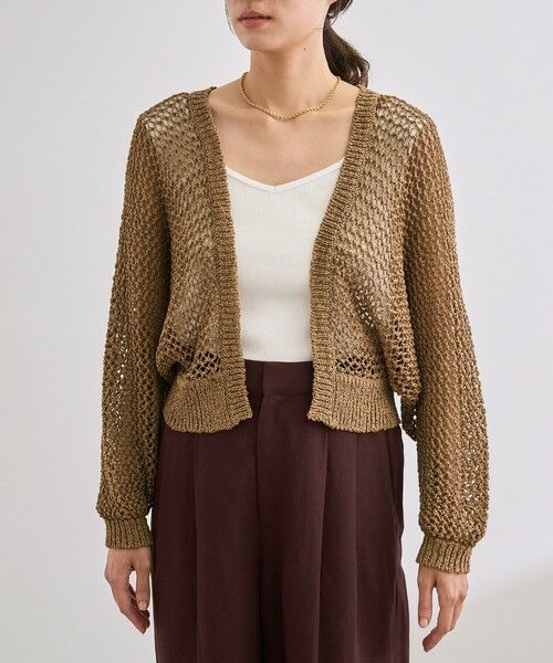 ROPE' / ロペ カーディガン・ボレロ | 【洗える】テープヤーンメッシュニットボレロ | 詳細7