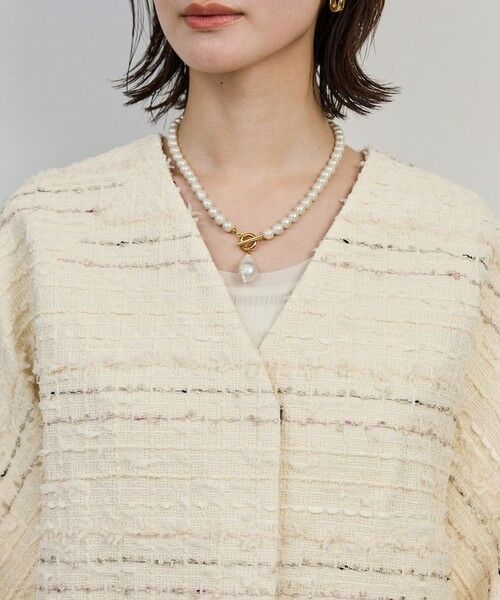 ROPE' / ロペ ノーカラージャケット | MALHIA-KENT(マリアケント) ツイードＶネックジャケット | 詳細12