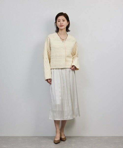 ROPE' / ロペ ノーカラージャケット | MALHIA-KENT(マリアケント) ツイードＶネックジャケット | 詳細2