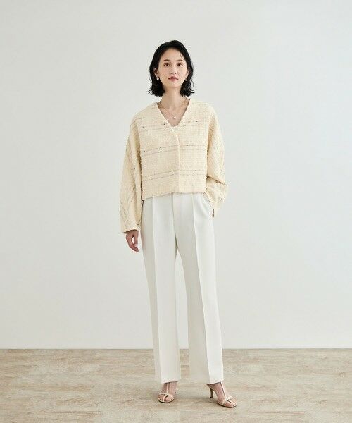 ROPE' / ロペ ノーカラージャケット | MALHIA-KENT(マリアケント) ツイードＶネックジャケット | 詳細23