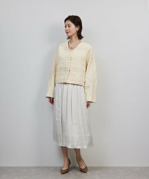 ROPE' / ロペ ノーカラージャケット | MALHIA-KENT(マリアケント) ツイードＶネックジャケット | 詳細3