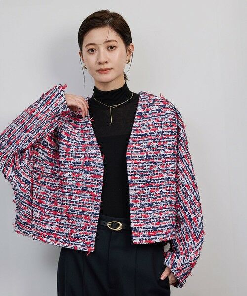 ROPE' / ロペ ノーカラージャケット | MALHIA-KENT(マリアケント) ツイードＶネックジャケット | 詳細26