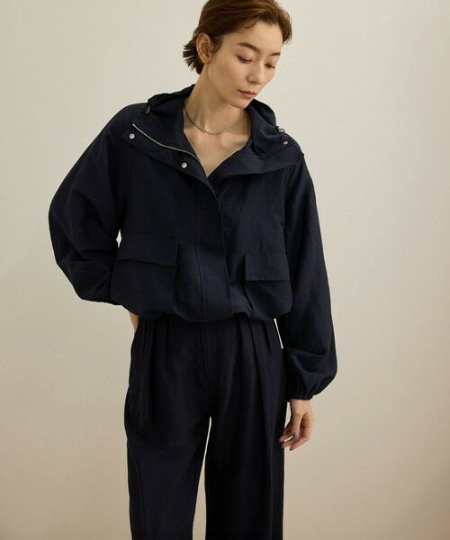 ROPE' / ロペ ブルゾン | ビスコースリネンライトマウンテンパーカー/セットアップ対応・イージーケア（ネイビー(40)）