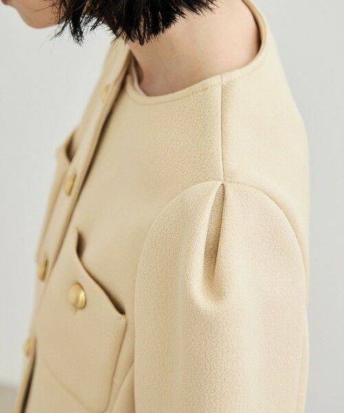 ROPE' / ロペ ノーカラージャケット | 金ボタンニットジャケット | 詳細12
