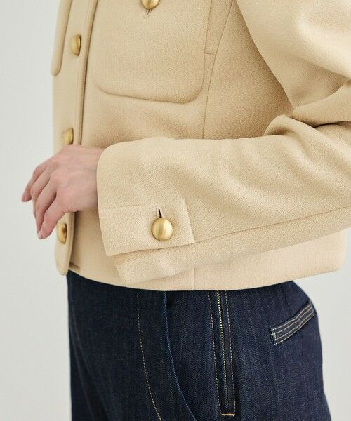 ROPE' / ロペ ノーカラージャケット | 金ボタンニットジャケット | 詳細14