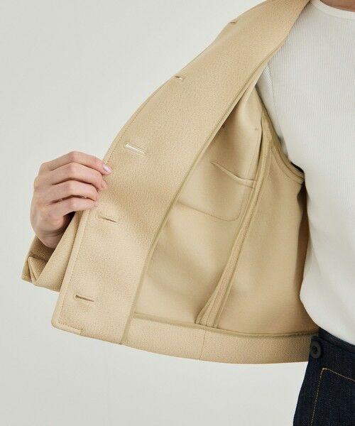 ROPE' / ロペ ノーカラージャケット | 金ボタンニットジャケット | 詳細16