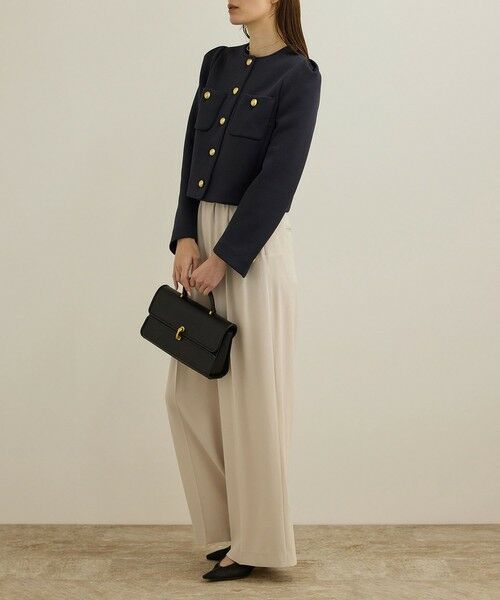 ROPE' / ロペ ノーカラージャケット | 金ボタンニットジャケット | 詳細26