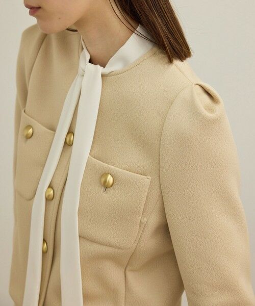 ROPE' / ロペ ノーカラージャケット | 金ボタンニットジャケット | 詳細28