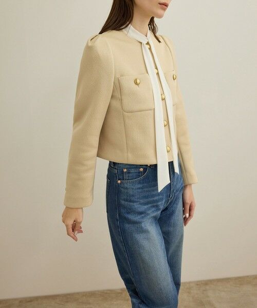 ROPE' / ロペ ノーカラージャケット | 金ボタンニットジャケット | 詳細29