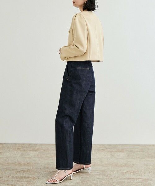 ROPE' / ロペ ノーカラージャケット | 金ボタンニットジャケット | 詳細6