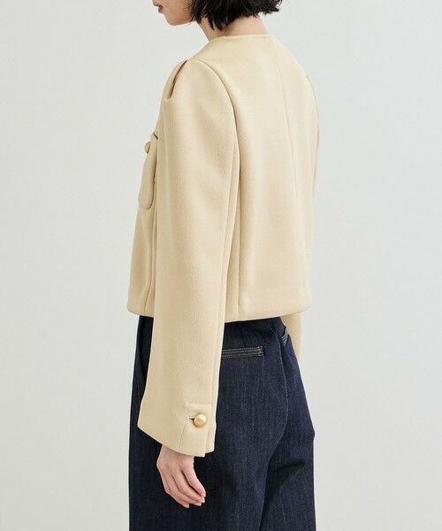 ROPE' / ロペ ノーカラージャケット | 金ボタンニットジャケット | 詳細9