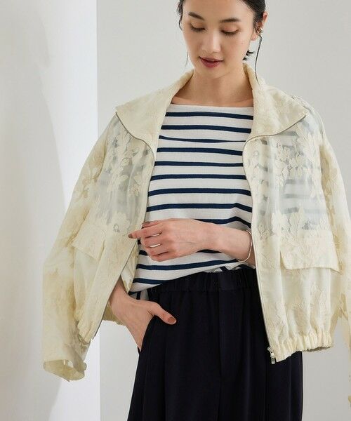 ROPE' / ロペ ブルゾン | フラワーエンブロイダリーライトブルゾン/セットアップ対応 | 詳細5