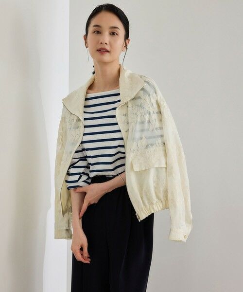 ROPE' / ロペ ブルゾン | フラワーエンブロイダリーライトブルゾン/セットアップ対応 | 詳細6