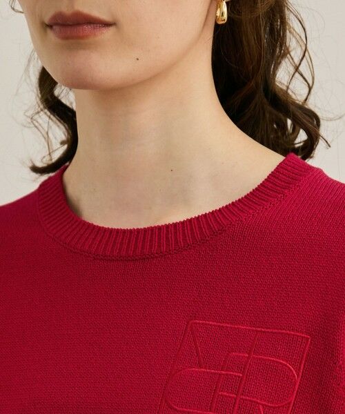 ROPE' / ロペ ニット・セーター | 【洗える】クルーネックミドルゲージ5分袖ニット【オーガニックコットン】/セットイン対応 | 詳細19