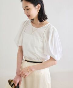 ROPE' / ロペ Tシャツ | 【洗える】クリア天竺ボリュームスリーブプルオーバー【お仕事・通勤対応】