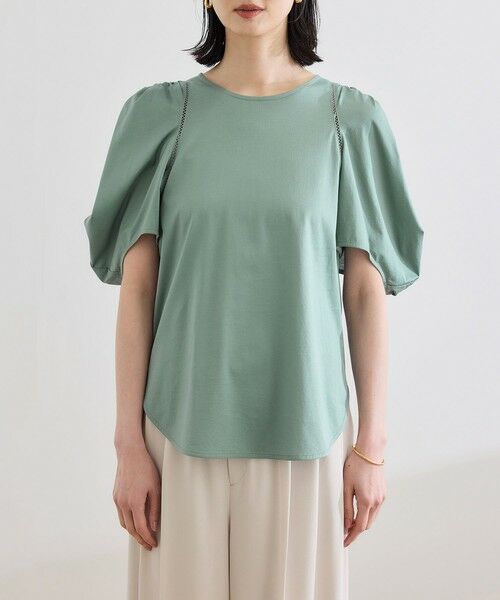 ROPE' / ロペ Tシャツ | 【洗える】クリア天竺ボリュームスリーブプルオーバー【お仕事・通勤対応】 | 詳細16