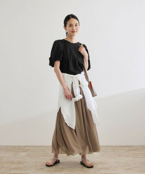 ROPE' / ロペ Tシャツ | 【洗える】クリア天竺ボリュームスリーブプルオーバー【お仕事・通勤対応】 | 詳細6