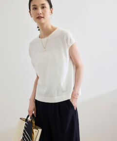 ROPE' / ロペ ニット・セーター | 【洗える】オーガニックコットンハイゲージフレンチスリーブニット