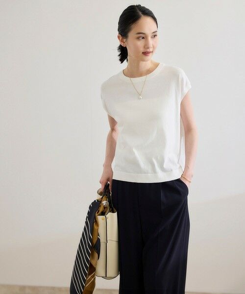 ROPE' / ロペ ニット・セーター | 【洗える】オーガニックコットンハイゲージフレンチスリーブニット | 詳細14