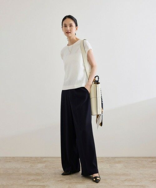 ROPE' / ロペ ニット・セーター | 【洗える】オーガニックコットンハイゲージフレンチスリーブニット | 詳細7