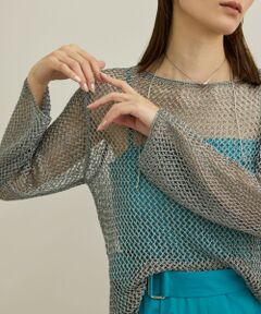 ROPE' / ロペ その他トップス | ラメコードメッシュプルオーバー/洗える