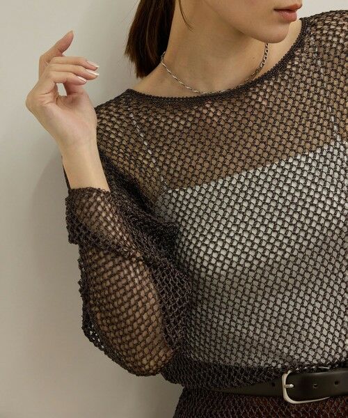 ROPE' / ロペ その他トップス | ラメコードメッシュプルオーバー/洗える | 詳細12
