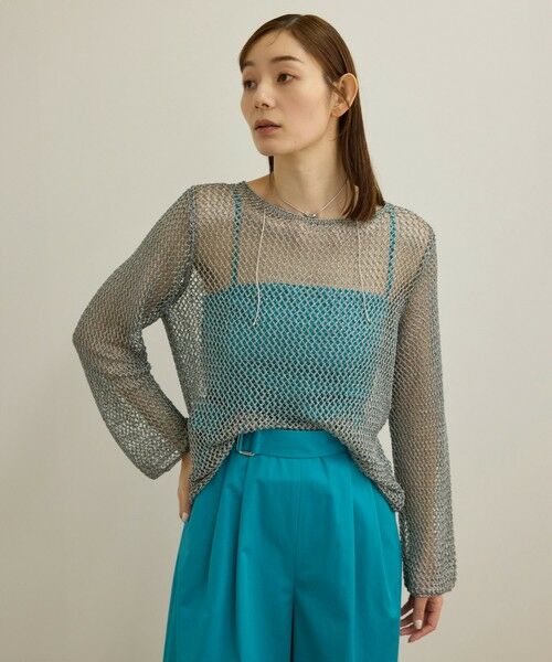 ROPE' / ロペ その他トップス | ラメコードメッシュプルオーバー/洗える | 詳細6