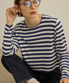 ROPE' / ロペ Tシャツ | 【洗える】ウォッシャブルシルク 総針ボーダープルオーバー