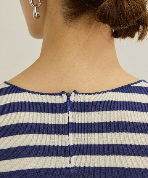 ROPE' / ロペ Tシャツ | 【洗える】ウォッシャブルシルク 総針ボーダープルオーバー | 詳細14