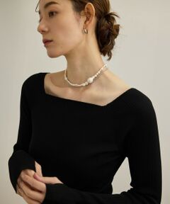 ROPE' / ロペ ニット・セーター | 【洗える】ワイドリブスクエアネックニット