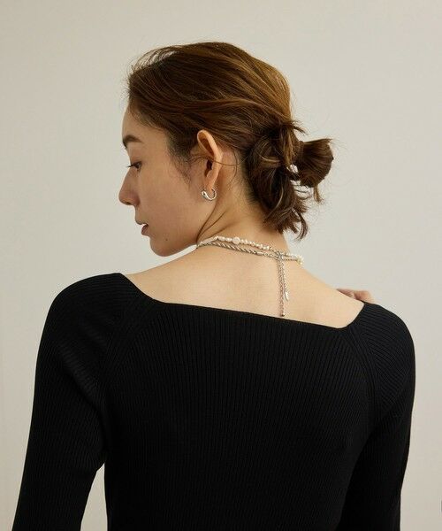 ROPE' / ロペ ニット・セーター | 【洗える】ワイドリブスクエアネックニット | 詳細13