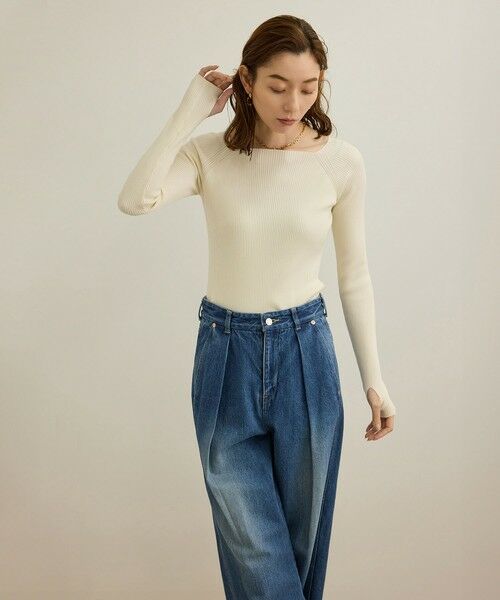 ROPE' / ロペ ニット・セーター | 【洗える】ワイドリブスクエアネックニット | 詳細2
