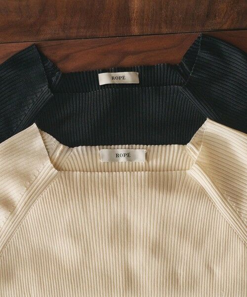 ROPE' / ロペ ニット・セーター | 【洗える】ワイドリブスクエアネックニット | 詳細22