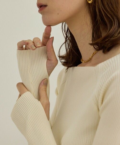 ROPE' / ロペ ニット・セーター | 【洗える】ワイドリブスクエアネックニット | 詳細7